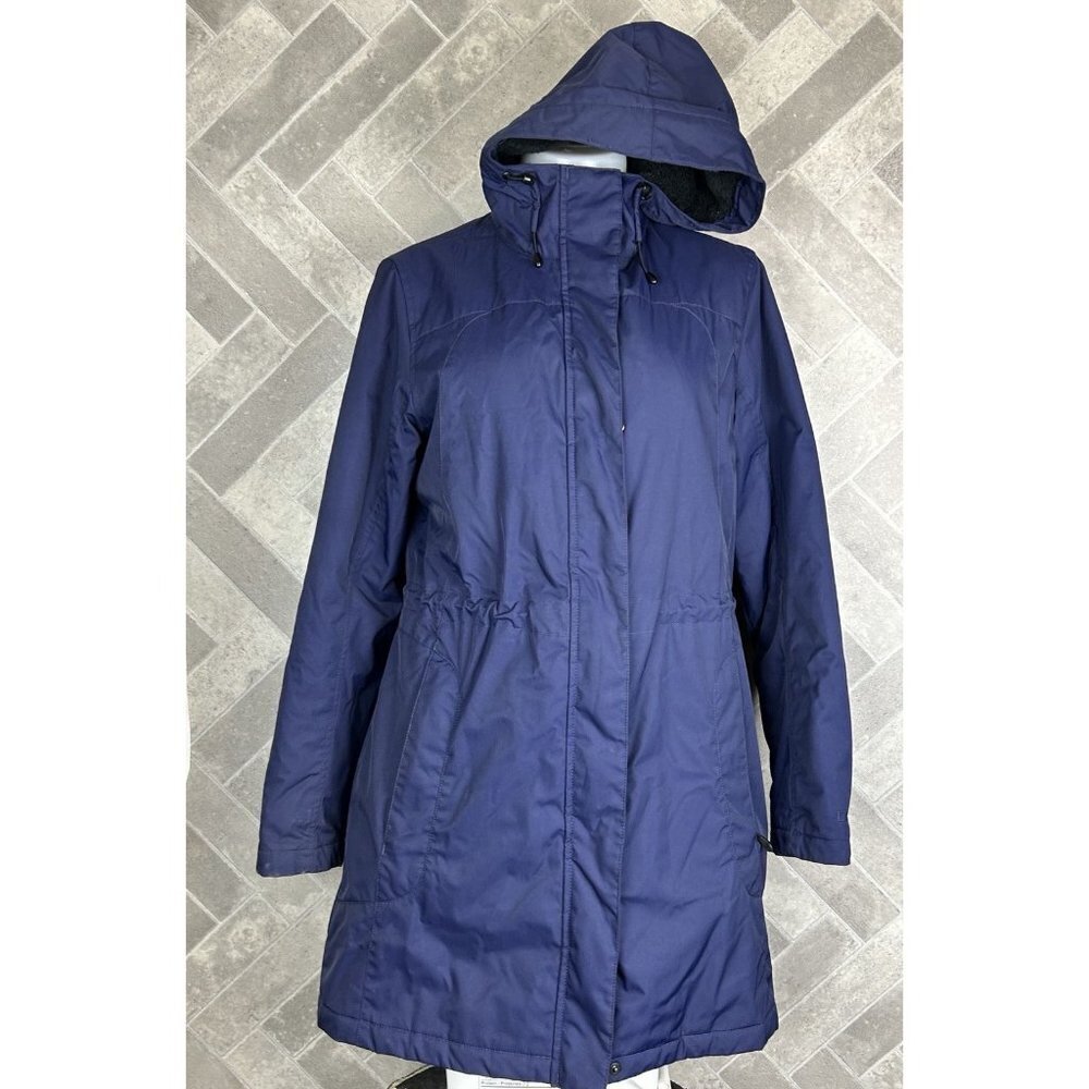 LL BEAN WOMEN'S CLASSIC NAVYBLUE WINTER COAT PARKA DRAWSTRING WAIST Size XS - Picture 9 of 9